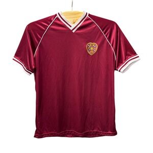 Toffs Heart of Midlothian FC Retro Football Shirt Maroon Mens XXL Made in UK